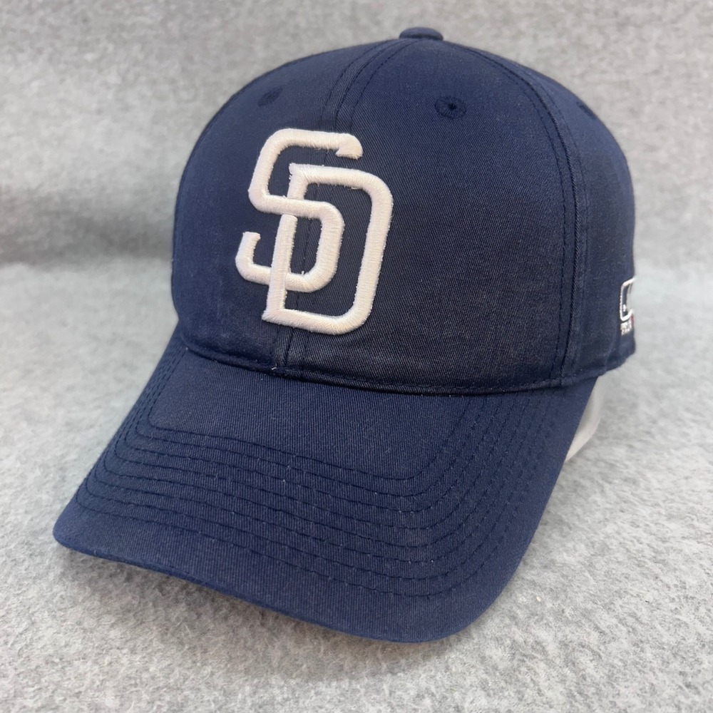 San Diego Padres Mens Navy Outdoor Cap MLB Baseball Hat Adjustable SD Logo S/M